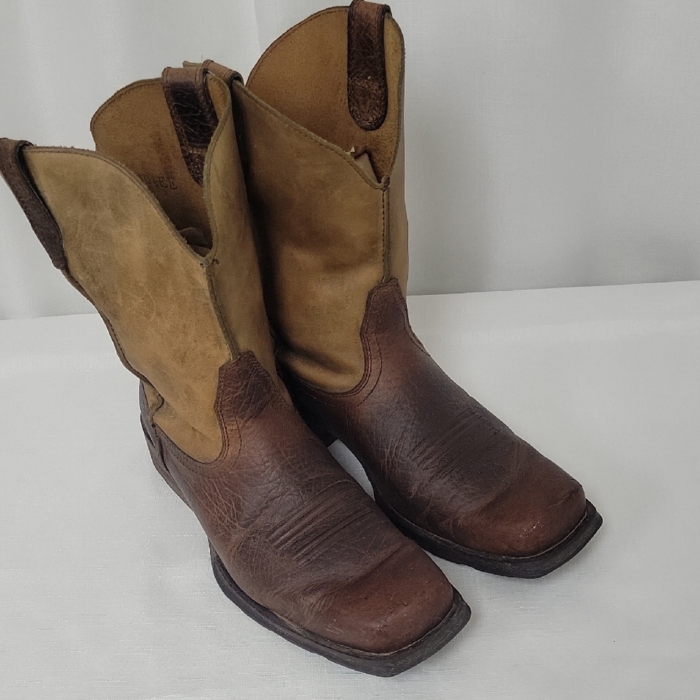 Ariat Brown Cowboy Western Boots Square Toe